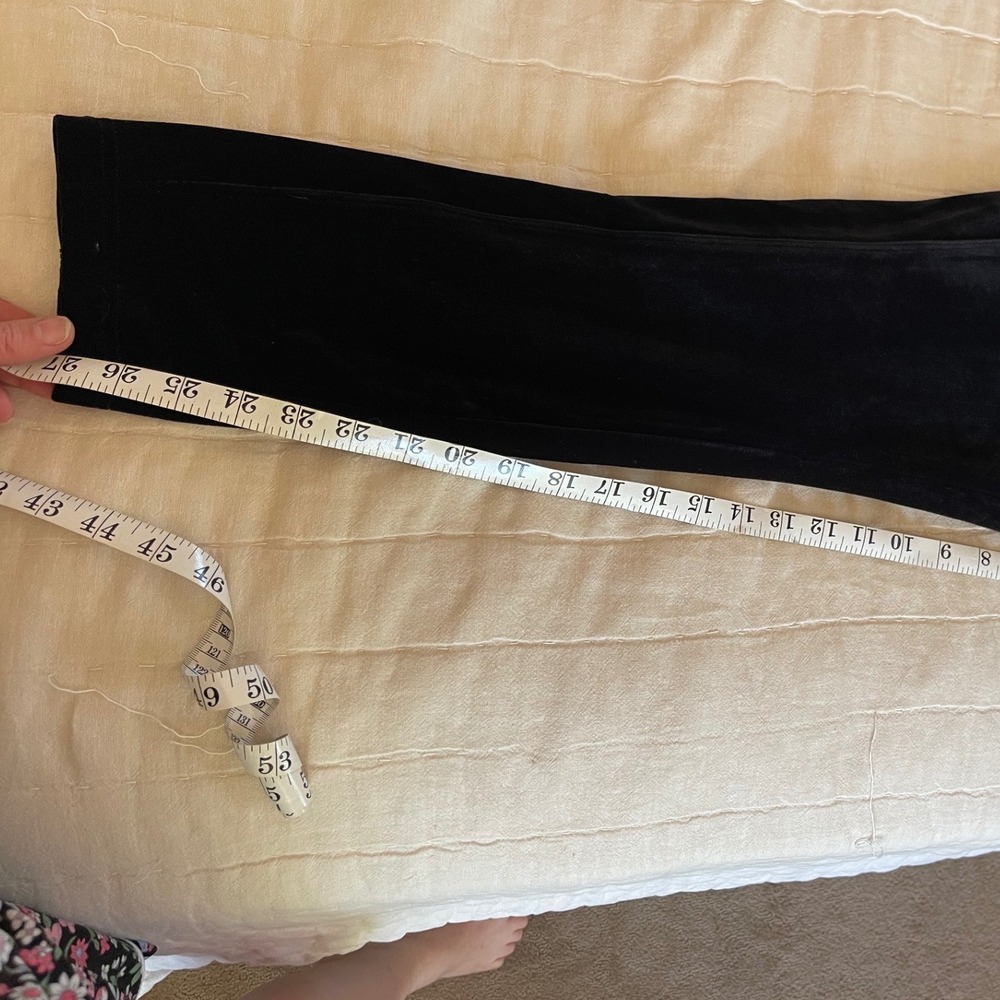 Lysse Black Velvet Pants XL Pull On Straight Leg Tummy Control Holiday Party - Picture 4 of 4